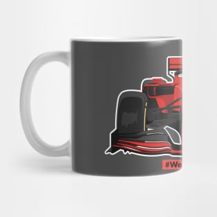 Formula car one 1 f we race as one red racing Mug